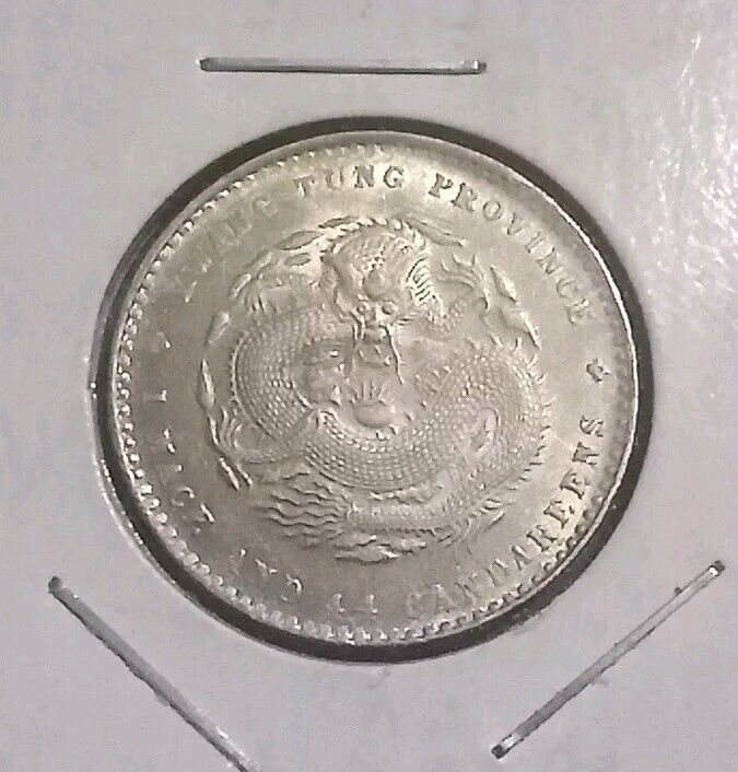 Read more about the article 1890-1908 China Kwang-Tung 20 Cash Silver Coin