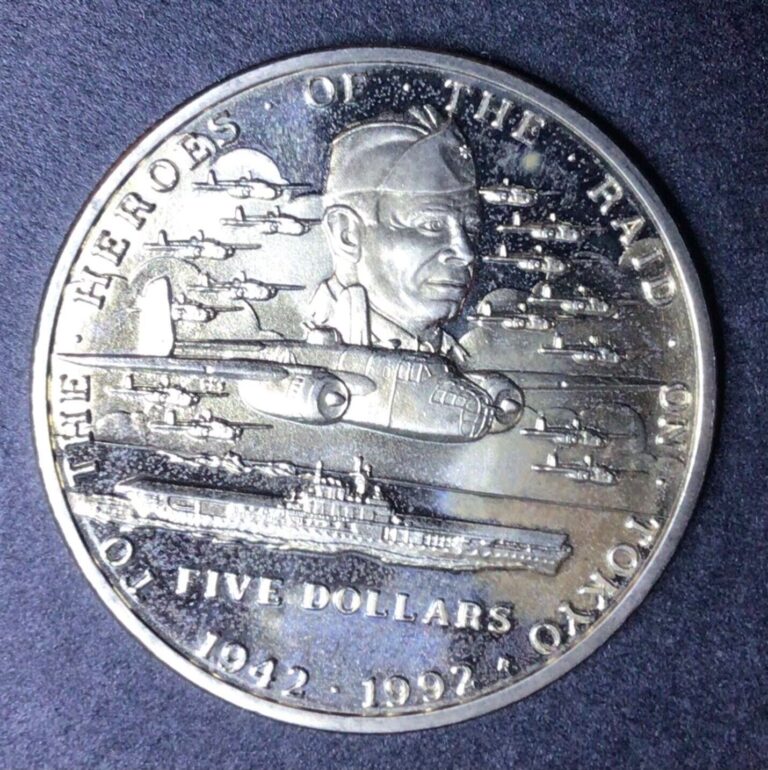 Read more about the article 1992 Marshall Islands Heroes of The Raid On Tokyo $5 Commemorative Coin