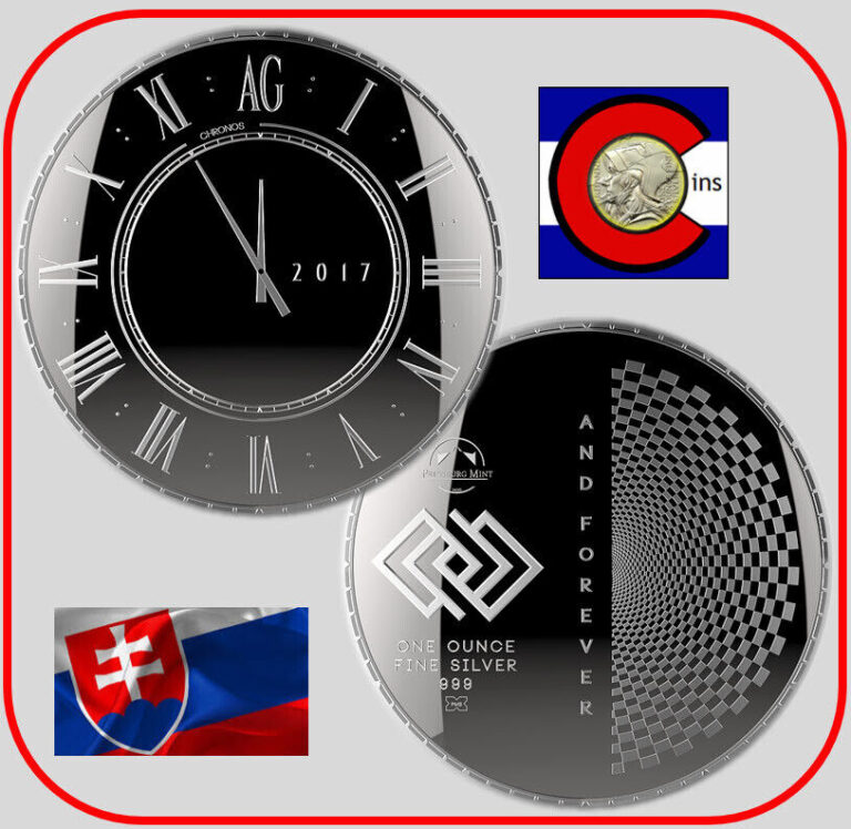 Read more about the article 2017 Slovakia Chronos 1 oz BU Silver Medal in capsule – Pressburg Mint