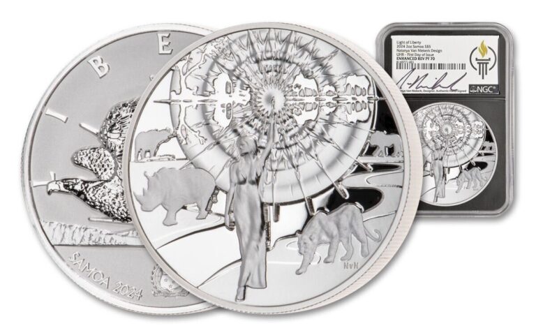 Read more about the article 2024 Samoa 2 oz Silver Light of Liberty Natanya Van Niekerk NGC PF70 UHR FDOI