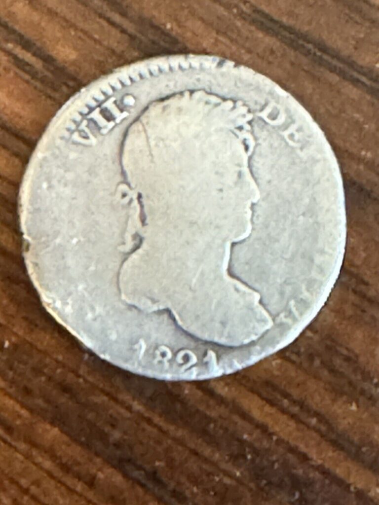 Read more about the article 1821 Spain 1 reale silver coins