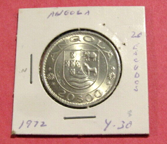 Read more about the article Angola 1972 20 Escudos unc Coin