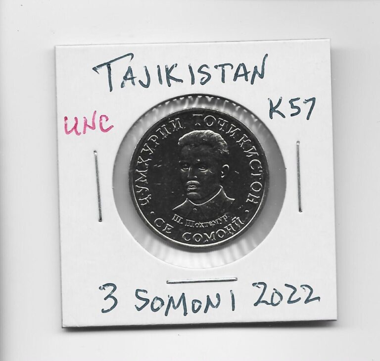 Read more about the article Tajikistan 3 Somoni 2022 K57 Sh. Shohtemur Kazakhstan Mint