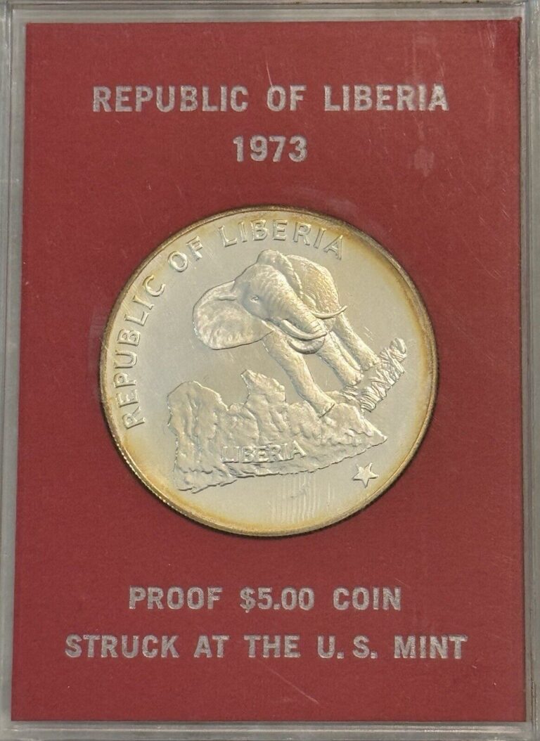 Read more about the article 1975 Republic of Liberia $5 Dollar Proof – UNC – 90.0% Silver