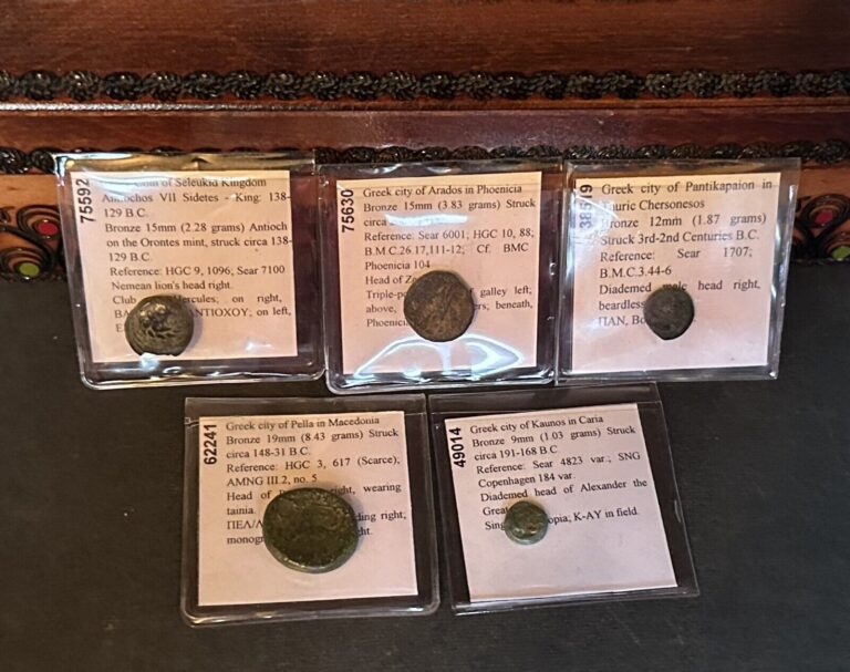 Read more about the article Authentic Ancient Greek Coin Lot Of 5 – Alexander The Great – Seleukid – Macedon