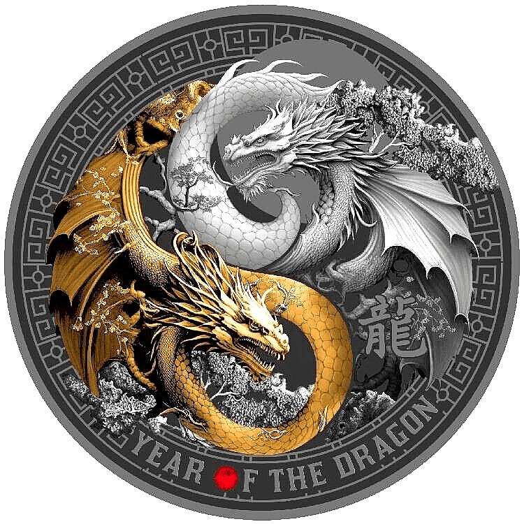 Read more about the article 2024 Cameroon .5 oz  Lunar Year of the Dragon Proof Coin-Mint of Poland