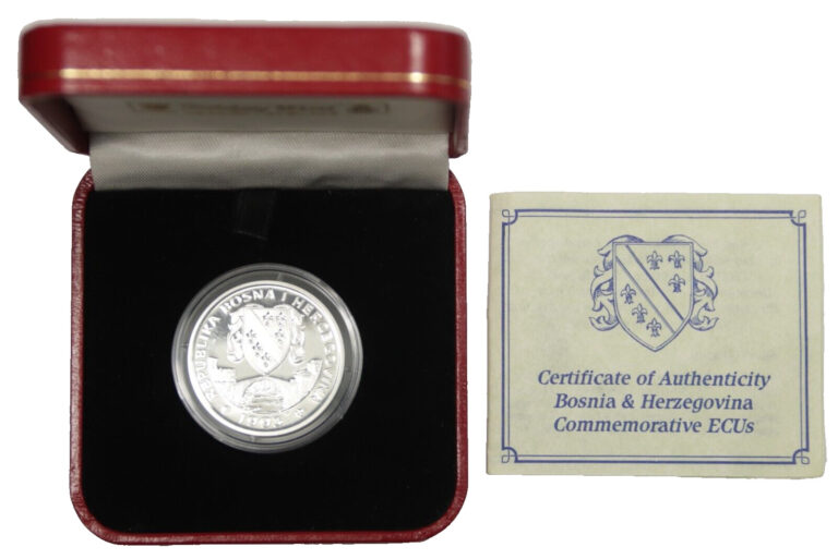 Read more about the article 1993 Bosnia and Herzegovina 14+2 Ecu Silver Proof Coin  KM# 85