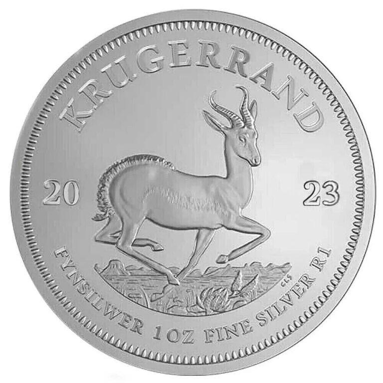 Read more about the article （Lot of 5）- 2023 South Africa 1 oz 999 Silver Krugerrand Coin BU