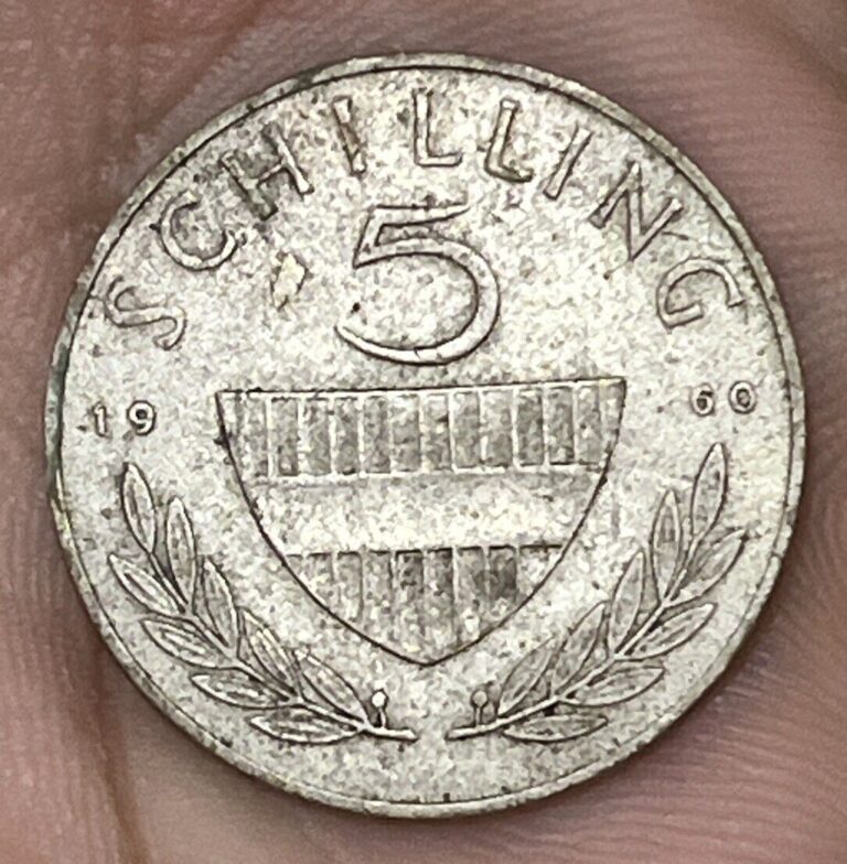 Read more about the article AUSTRIA 1960 5 SCHILLINGS SILVER VERY NICE CONDITION LM