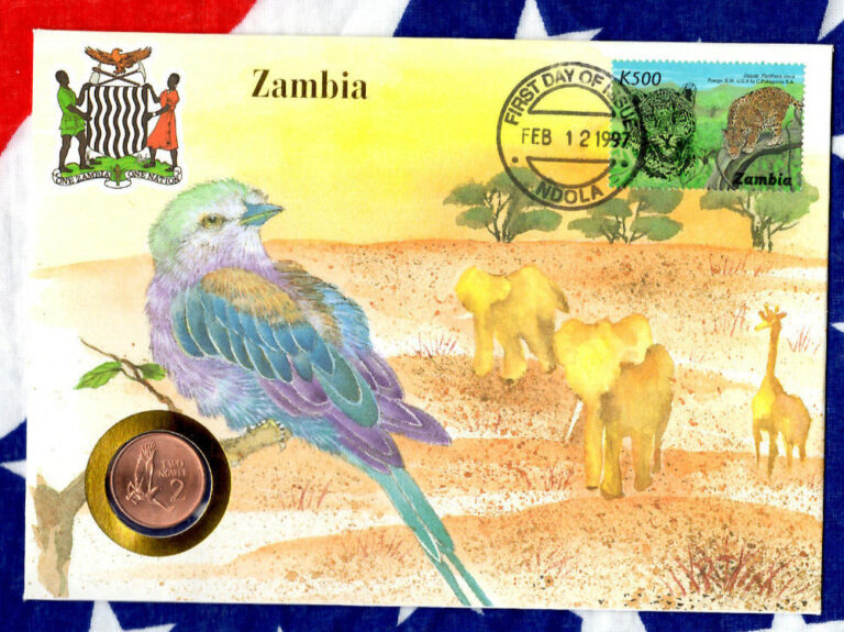 Read more about the article E Coins of All Nations Zambia 1983 2 Ngwee UNC KM#10a Martial Eagle