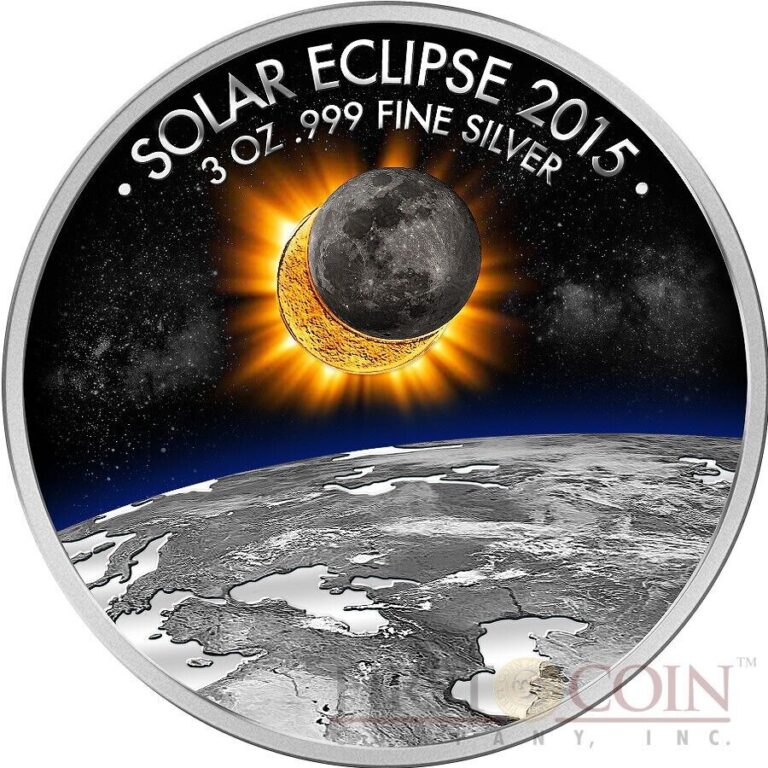 Read more about the article Burkina Faso 3 oz SOLAR ECLIPSE OF SUN Silver coin 1500 Francs 2015 Gold plated