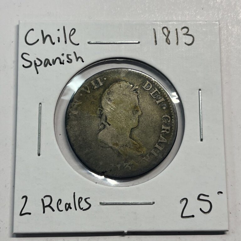 Read more about the article Chile Spanish 2 Reales 1813 SoFJ Ferdinand VII