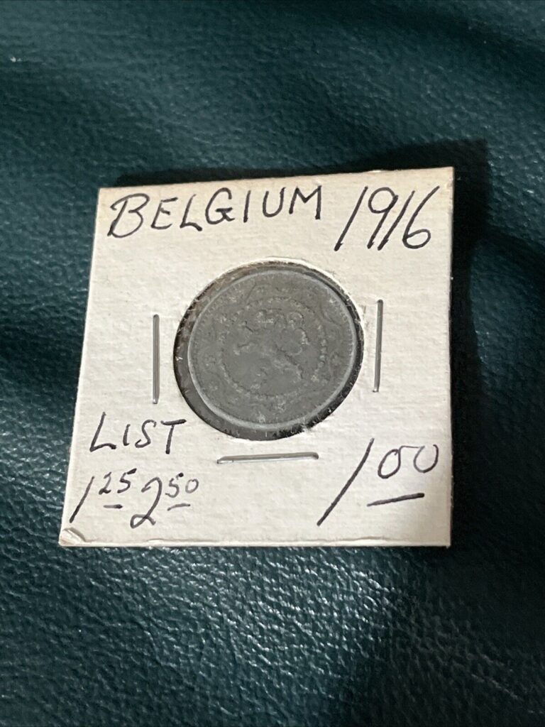 Read more about the article •1916• 🇧🇪 BELGIUM TEN CENTIMES WORLD COIN KM81 WWI ERA FINE DETAIL FREE SHIP