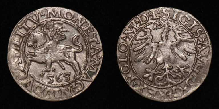 Read more about the article LITHUANIA 1565 1/2 Groat – Sigismund II Augustus Wilno mint Silver Coin