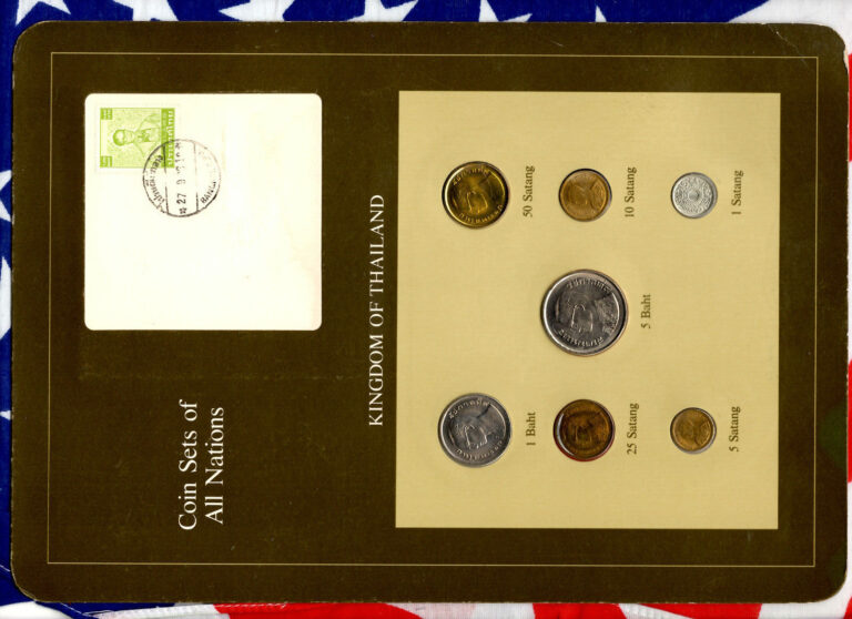 Read more about the article Coin Sets of All Nations Thailand 1957-1982 UNC Green stamp 5 Baht 1979