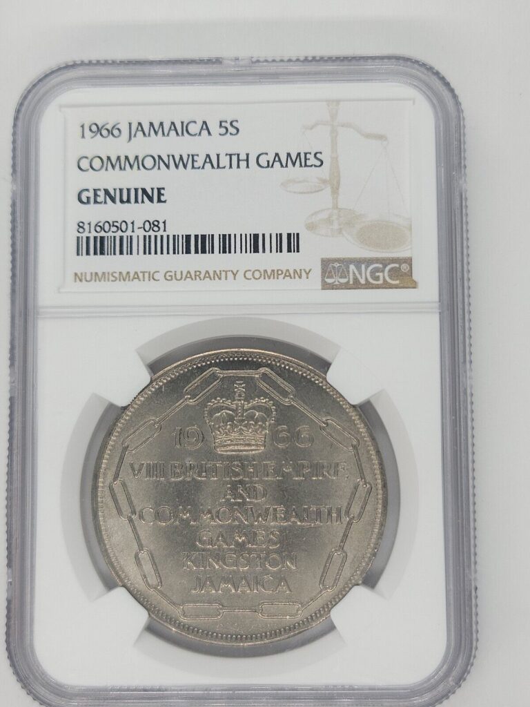 Read more about the article 1966 Jamaica 5 Shillings Commonwealth Games – NGC Genuine