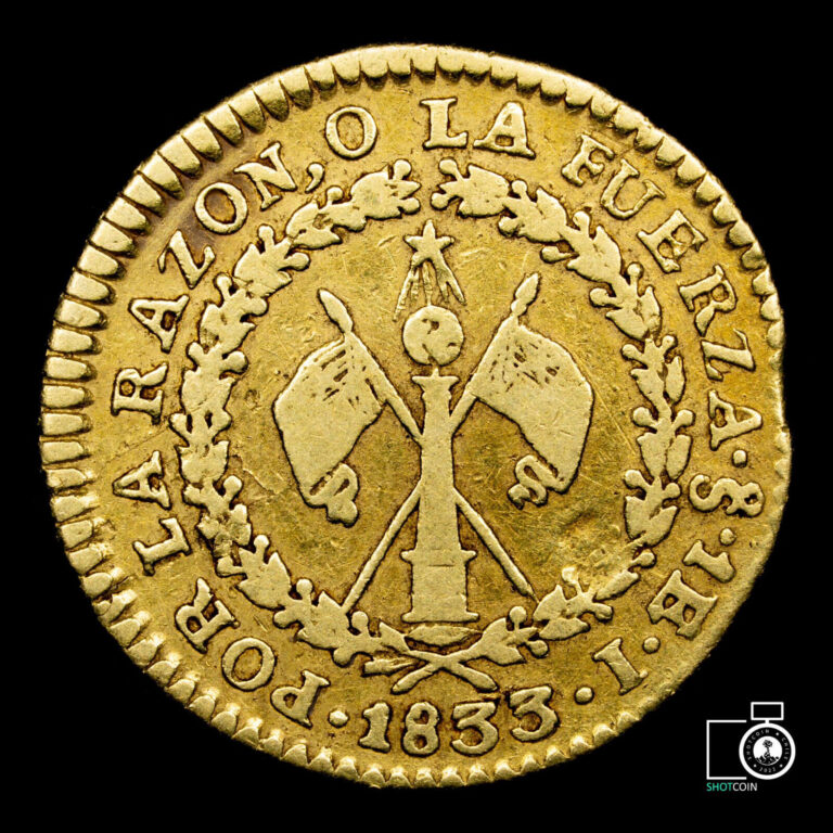 Read more about the article Chile  1 Escudo 1833-I  Gold coin  rare! Only 2620 struck