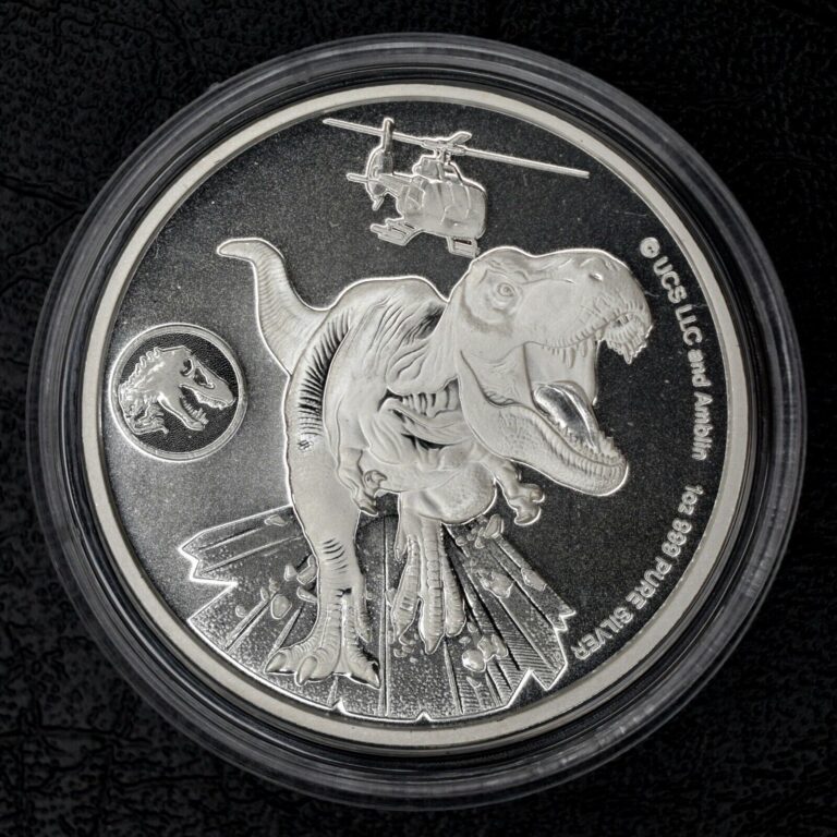 Read more about the article 2022 Fiji Jurassic World Dominion .999 1 oz. Silver 50c Coin w/ Capsule 10k Mint