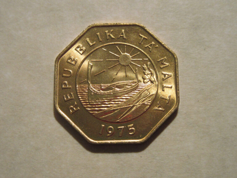 Read more about the article 1975 Malta Coin 25 cent Boat  Uncirculated Beauty  large coin nice ebayship