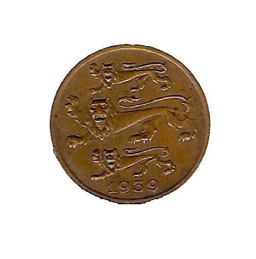 Read more about the article 1939 ESTONIA Bronze Coin 1 Sent – WWII – SCARCE