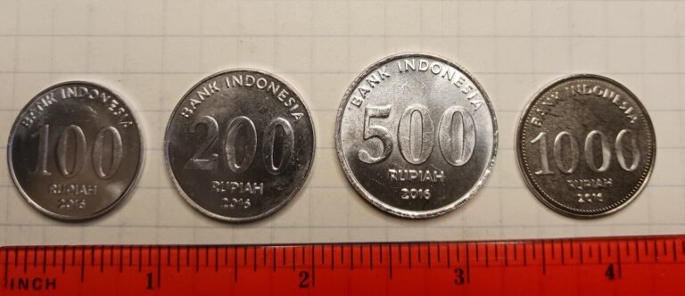 Read more about the article Indonesia – set of 4 coins 100  200  500 and 1000 rupiah UNC World Coins