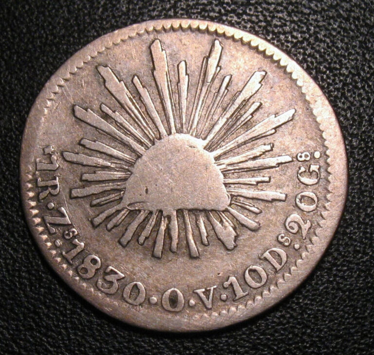 Read more about the article OLD MEXICO 1830 SILVER  1 REAL COIN ZS OV