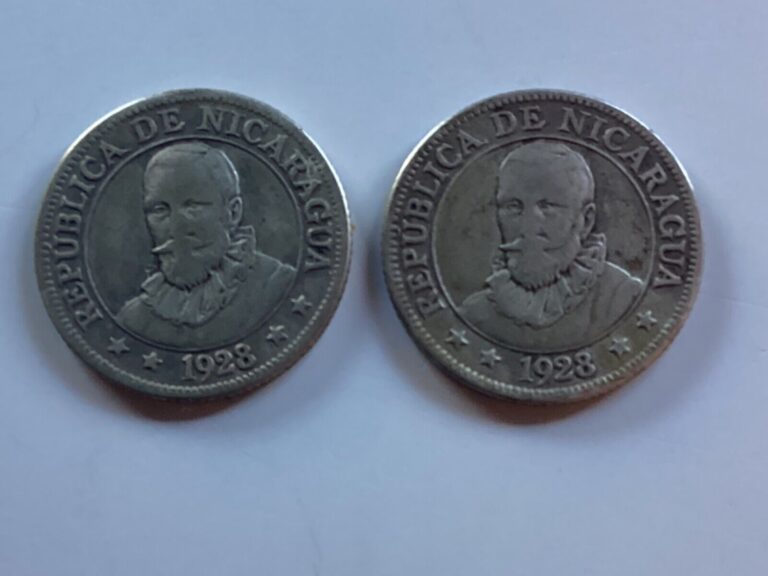 Read more about the article Lot of 2 1928 Nicaragua 10 Centavos Silver Coins Free Shipping