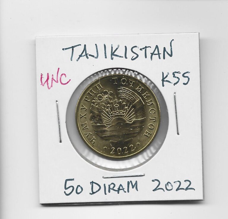 Read more about the article Tajikistan 50 Diram 2022 K55 National Emblem. Kazakhstan Mint