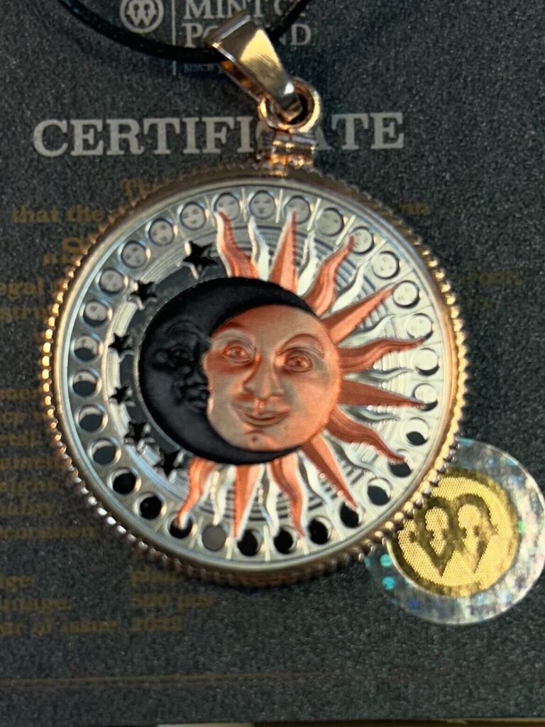 Read more about the article 2022 Cameroon 500 Francs Silver Coin Sun and Moon 32mm Pendant – Only 500 Minted