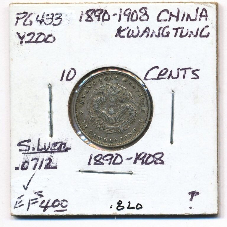 Read more about the article 1890-1908 CHINA SILVER 10 CENTS COIN KWANG TUNG