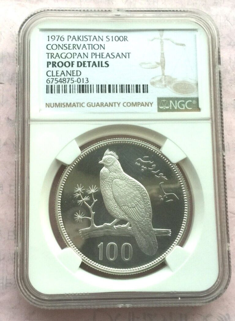 Read more about the article Pakistan 1976 Tropogan Pheasant 100 Rupees NGC Silver Coin Proof