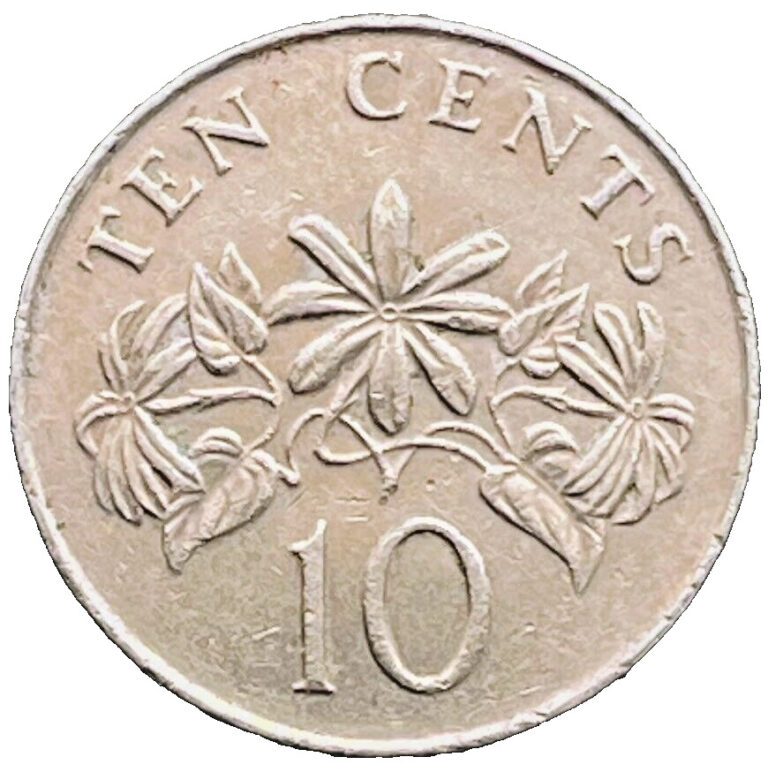Read more about the article 1985 Singapore Coin Ten Cents 10c 10 Cent Asia Coins EXACT COIN SHOWN Free Ship