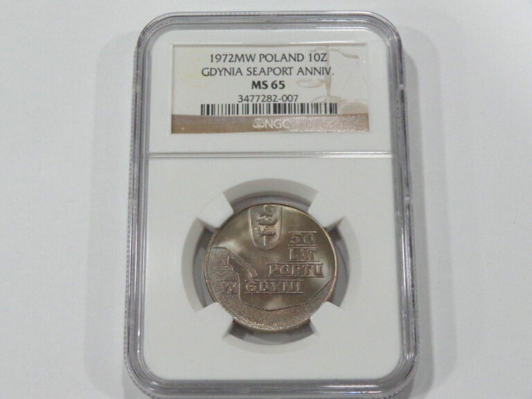 Read more about the article 1972 MW POLAND 10 ZLOTYCH GDYNIA SEAPORT ANNIV. NGC MS-65 SUPER NICE! MUST SEE!!