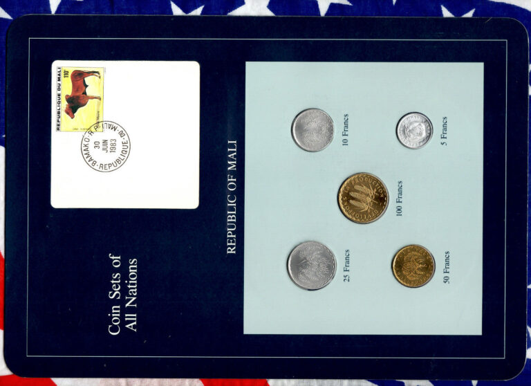 Read more about the article Coin Sets of All Nations Mali 5 coin 1961-1977 10  25 Francs 1976 UNC