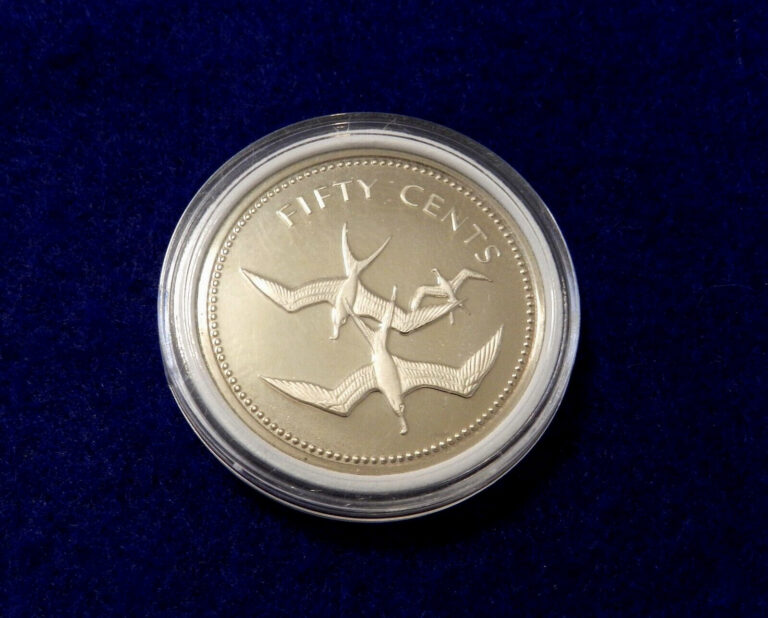 Read more about the article 1974 Belize 50 Cents – Silver Proof – Pretty Coin – See PICS