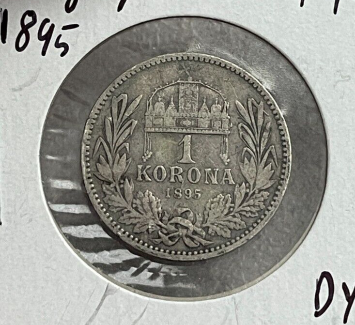 Read more about the article 1895 Hungary 1 One Korona – Silver L2