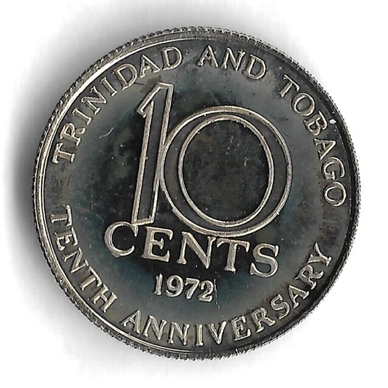 Read more about the article *Very Rare* Proof 1972 Trinidad and Tobago 10 Cents World Coin – Mintage 16 000