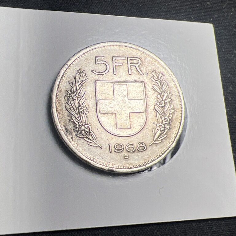Read more about the article 1968 B Switzerland 5 Francs Coin X398