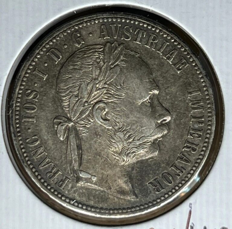 Read more about the article Austria 1 Florin 1883 – AU/UNC Toning – Amazing Detail – .900 Silver Coin #1552