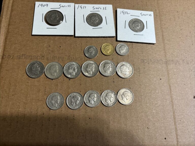 Read more about the article SWITZERLAND  Lot of 17 coins  1909 To Present