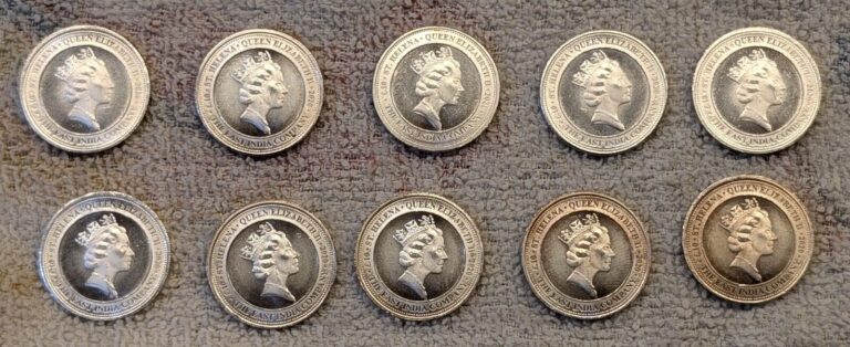 Read more about the article 2021 St Helena Queen Elizabeth .999 Silver Spade Guinea 1/10 oz Coins