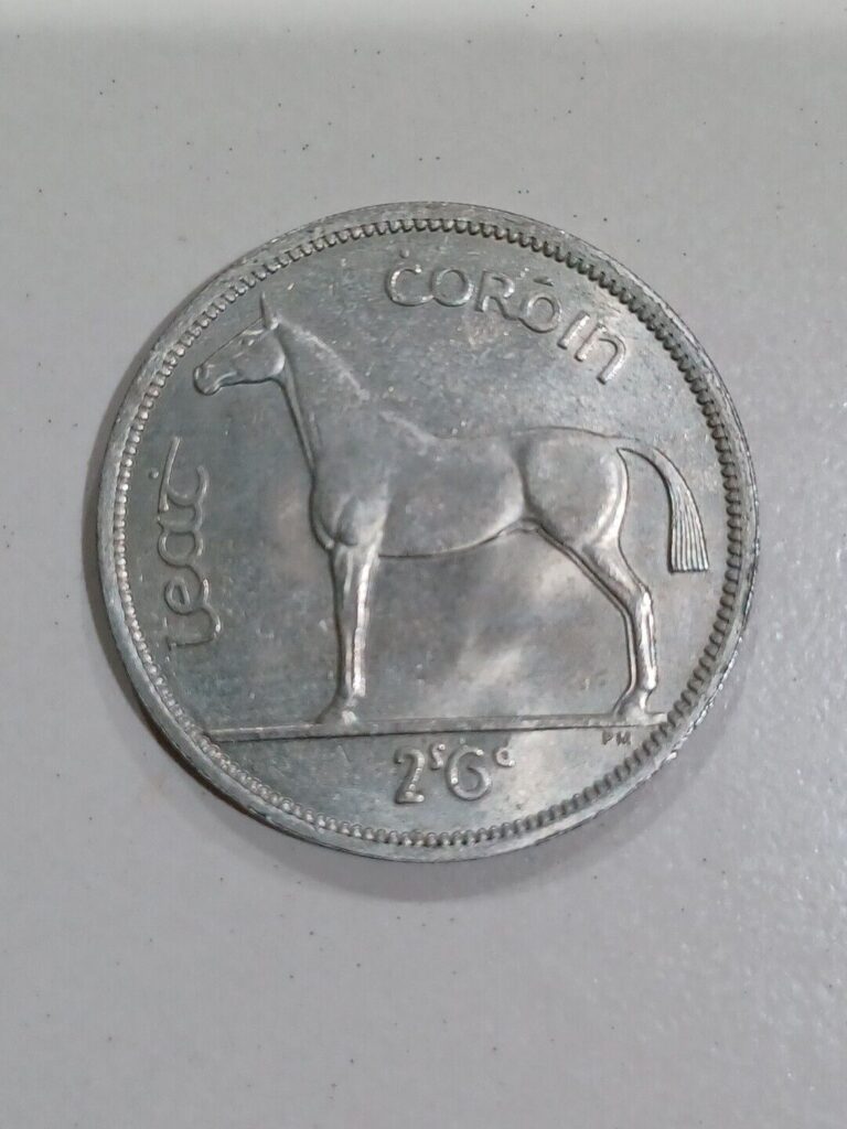 Read more about the article IRELAND 1961 1/2 CROWN KM17 EXTREMELY FINE Eire Leat Coroin