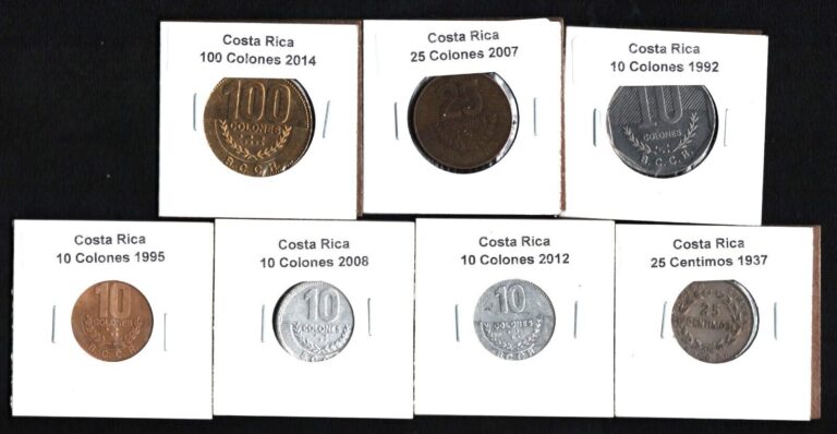 Read more about the article COSTA RICA 1937-2014 SET OF 7 COINS