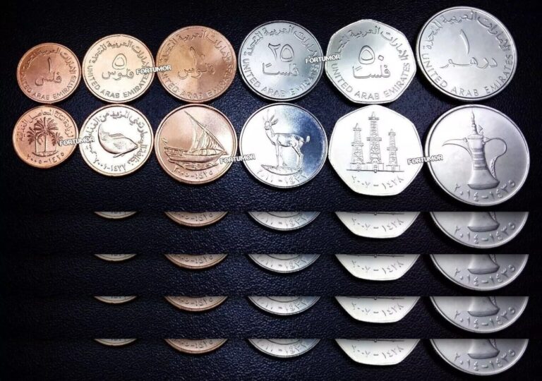 Read more about the article United Arab Emirates 5×6 Pcs Coins SET  1 5 10 25 50 Fils 1 Dirham 2005-2014 UNC