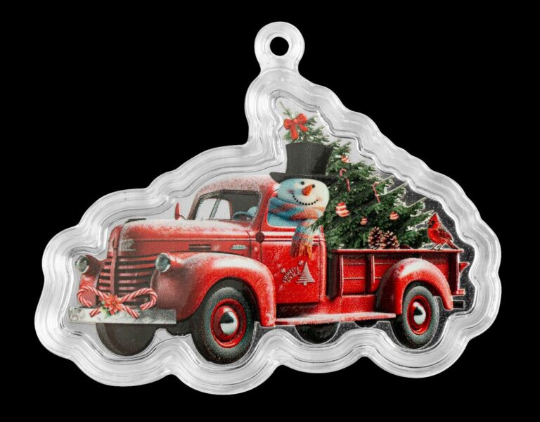 Read more about the article 2024 Solomon Islands $2 1 oz Silver Snowman and Little Red Truck Coin