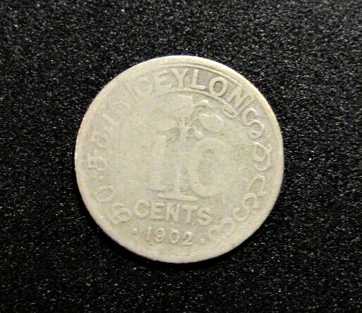 Read more about the article 1902 Sri Lanka Ceylon 10 Cents Silver Coin