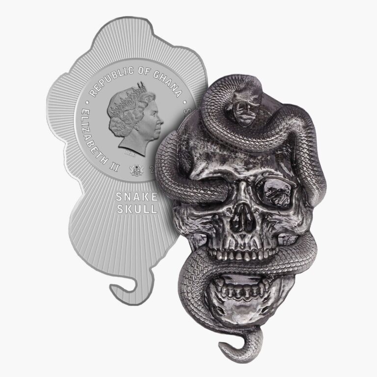 Read more about the article 2022 Ghana Snake Skull Silver Plated 1 oz CN Coin – 2 000 Mintage