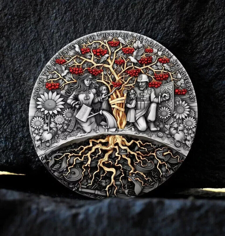 Read more about the article 2024 Cameroon CHERVONA KALINA Ukrainian Elder Tree 2 Oz Silver Coin Mintage 500