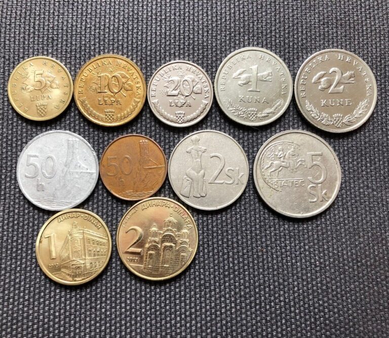 Read more about the article Croatia 🇭🇷 Slovakia 🇸🇰 Serbia 🇷🇸 Lot Of 11  World Foreign Coins