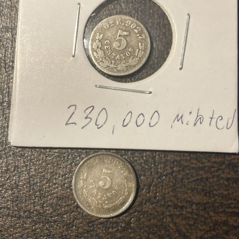 Read more about the article Mexico 5 Centavos Silver 2 Coins